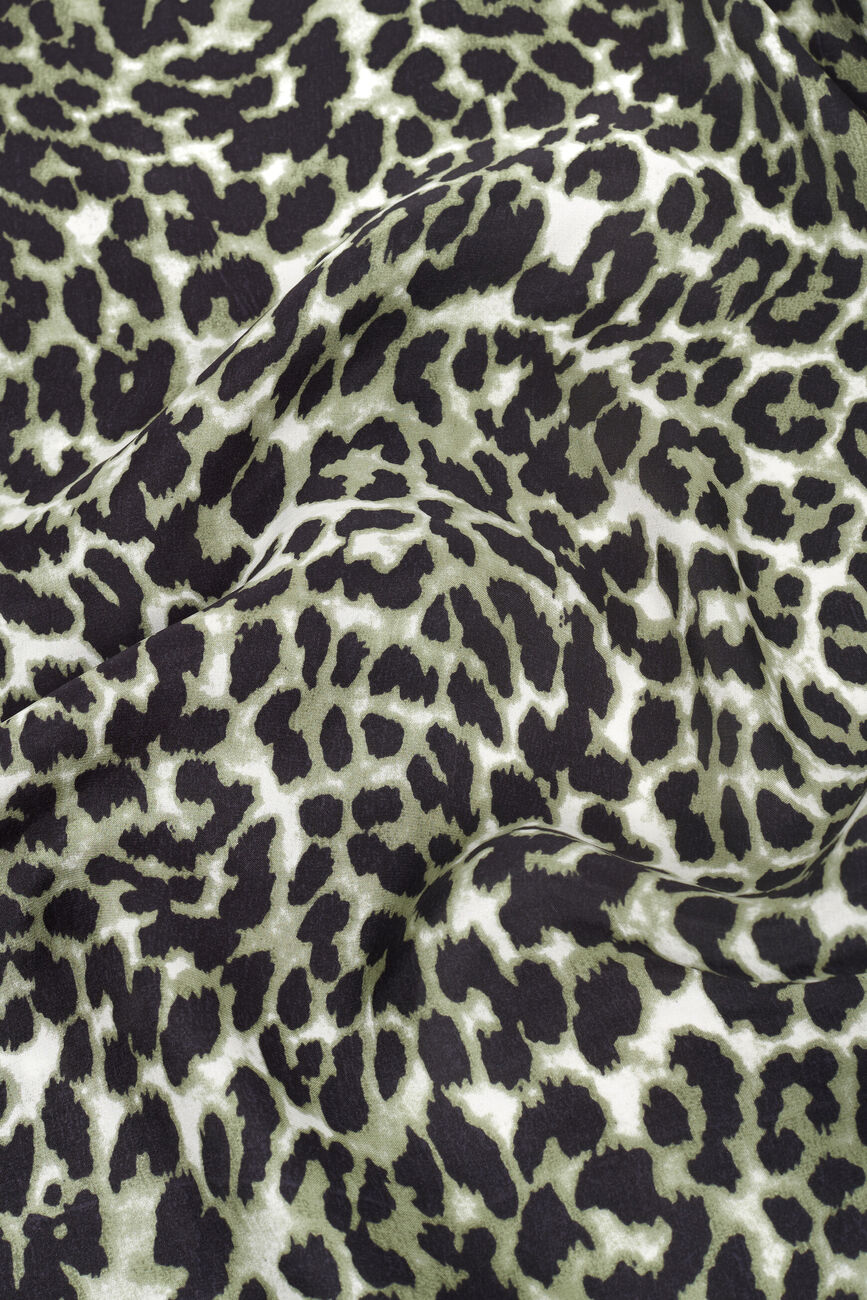 Beasty 100% silk scarf khaki green woman