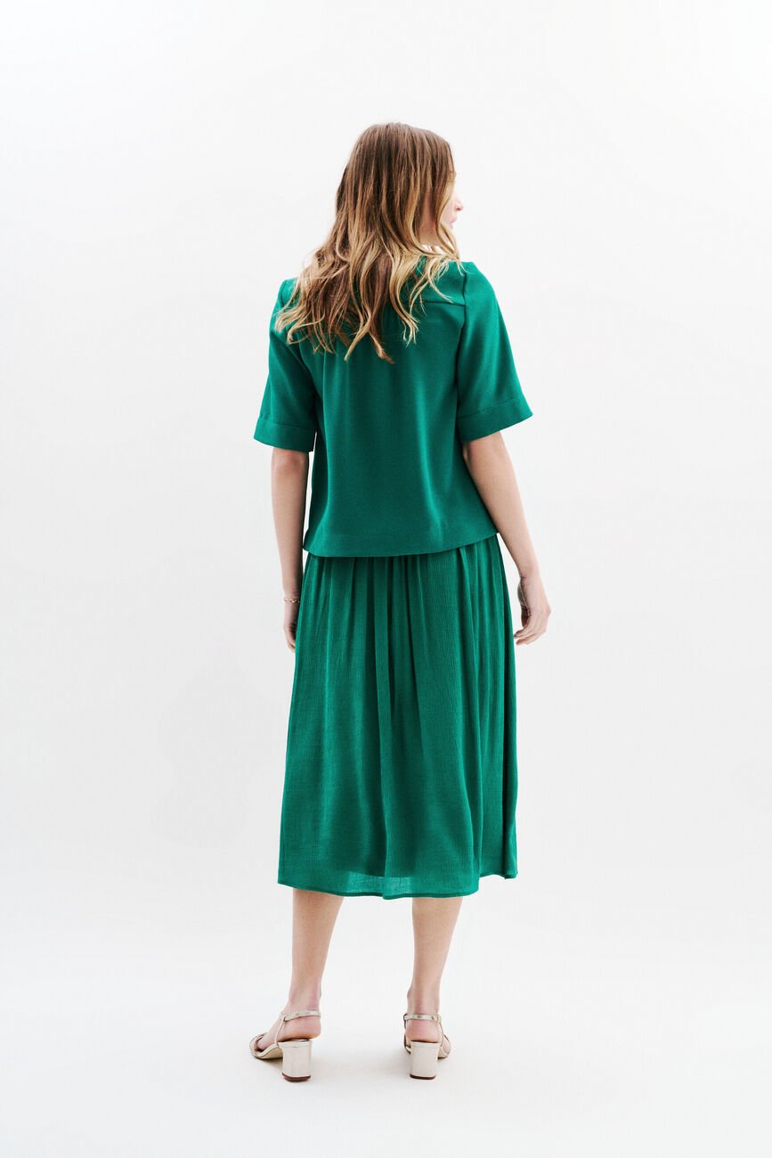 Bluse Cnoe vert foncé damen