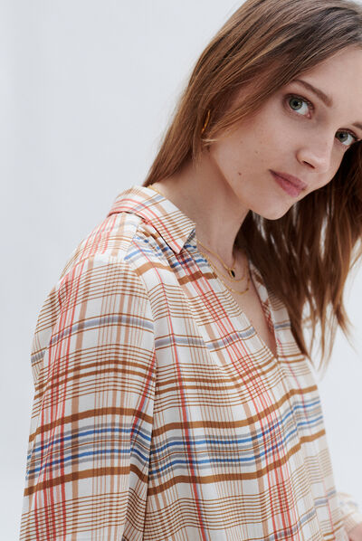 Camisa cmarta camel mulher