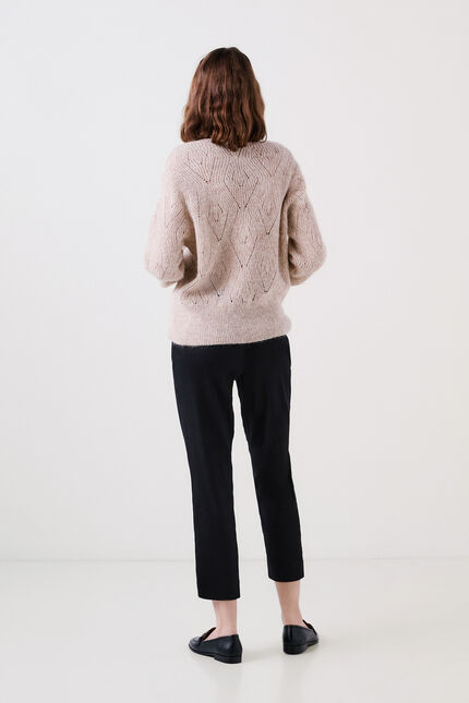 Maglione mgordon Made in Italy ecru donna