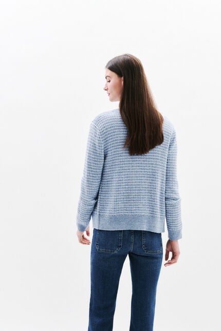 Mleonie waistcoat baby blue denim woman