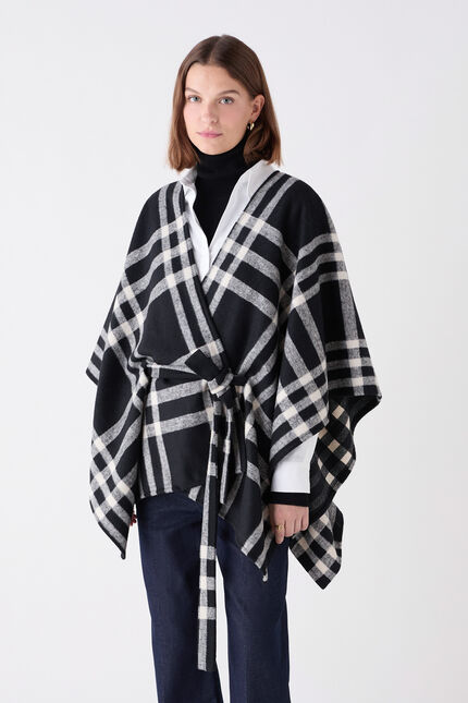 poncho hariane nero donna