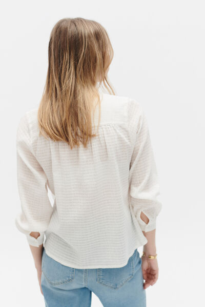 Camisa calissa marfim mulher