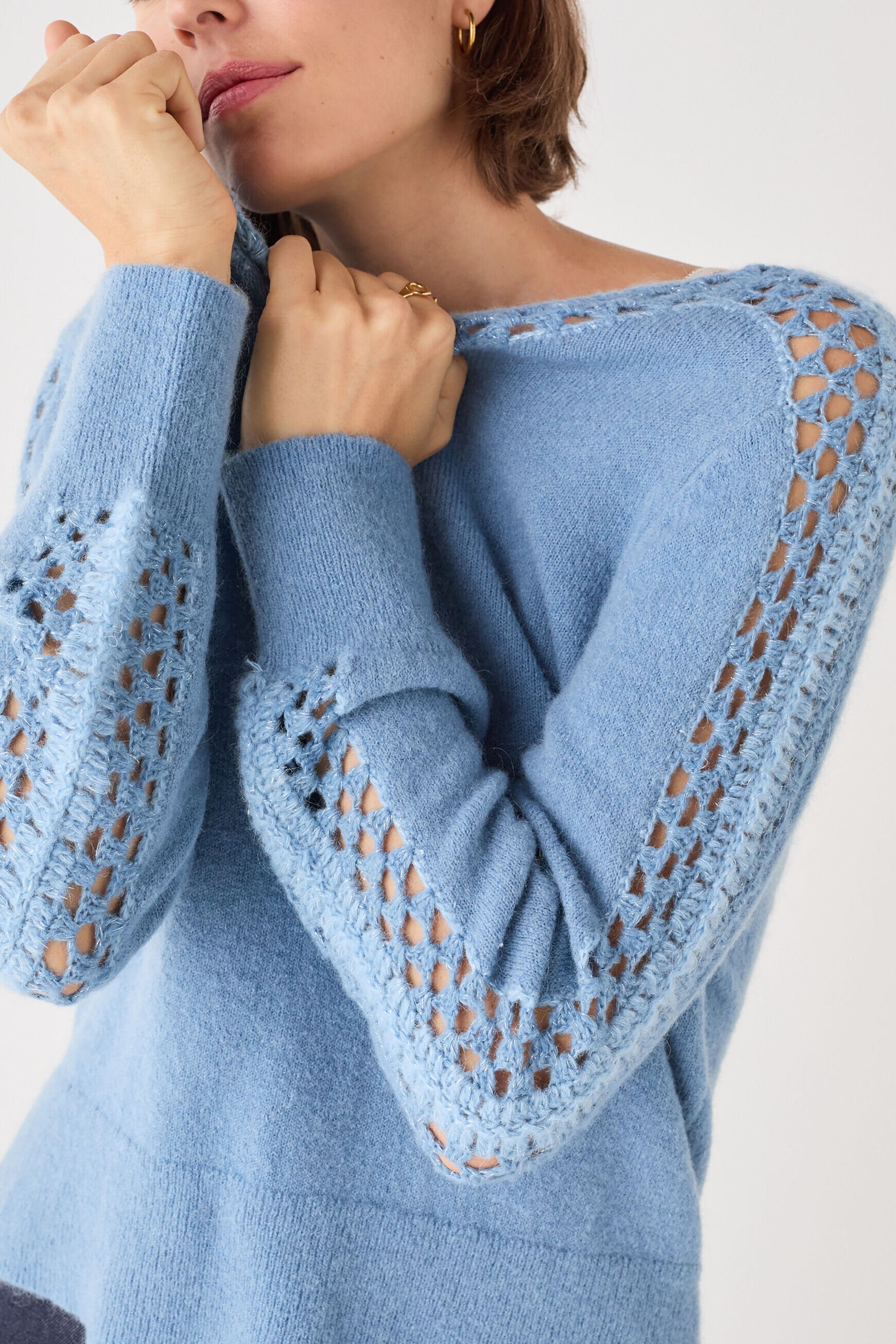 Pull Mlily denim baby bleu femme
