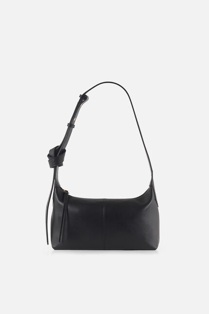 Bolso Soa de cuero natural negro mujer