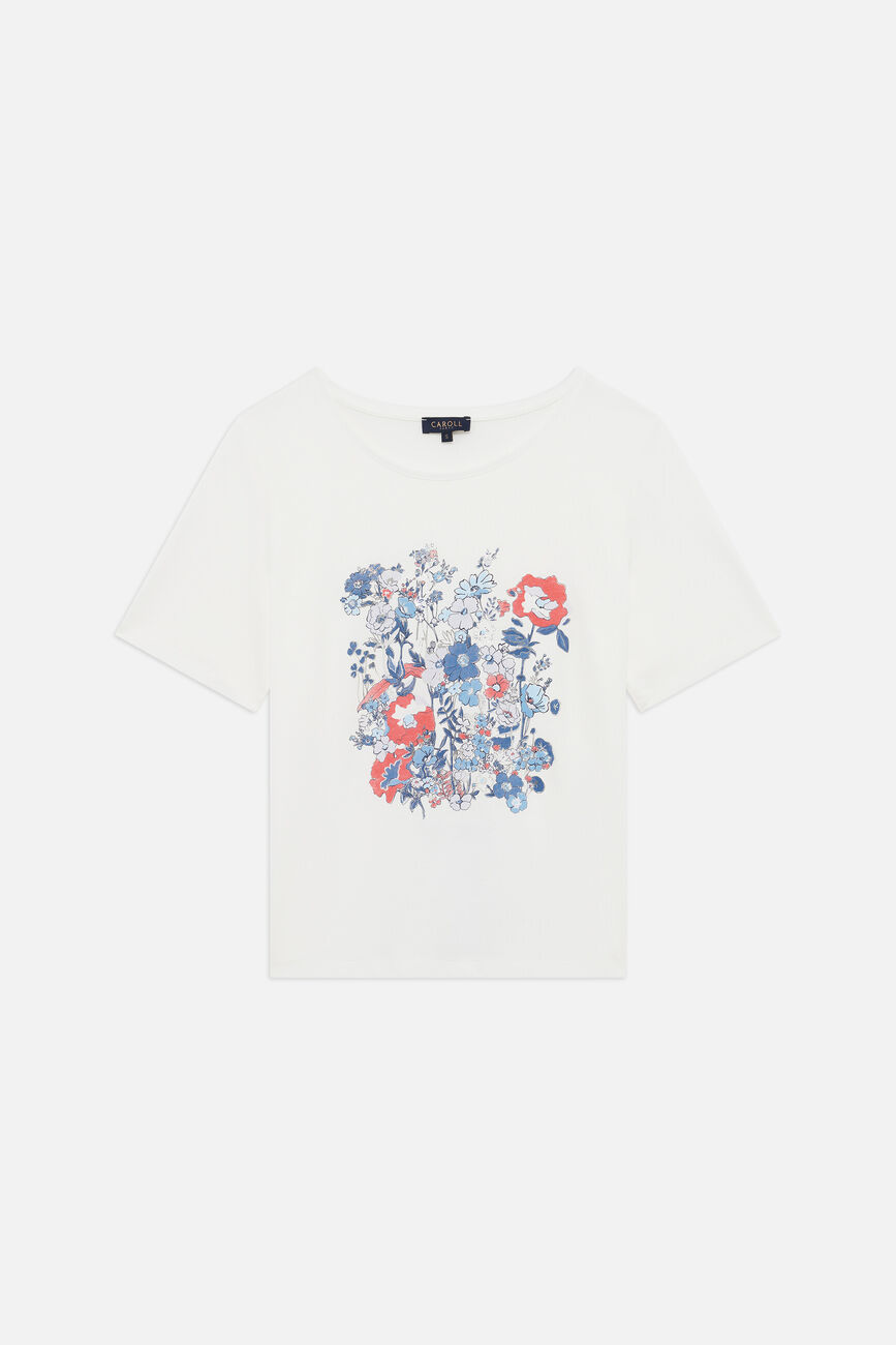 T-shirt Telegance bleu electrique femme