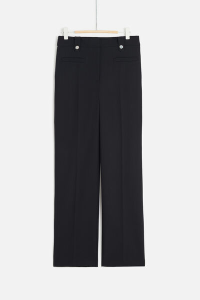 Pantaloni Octavio dritti nero donna