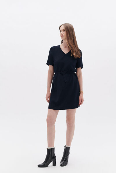 Robe reine bleu marine femme