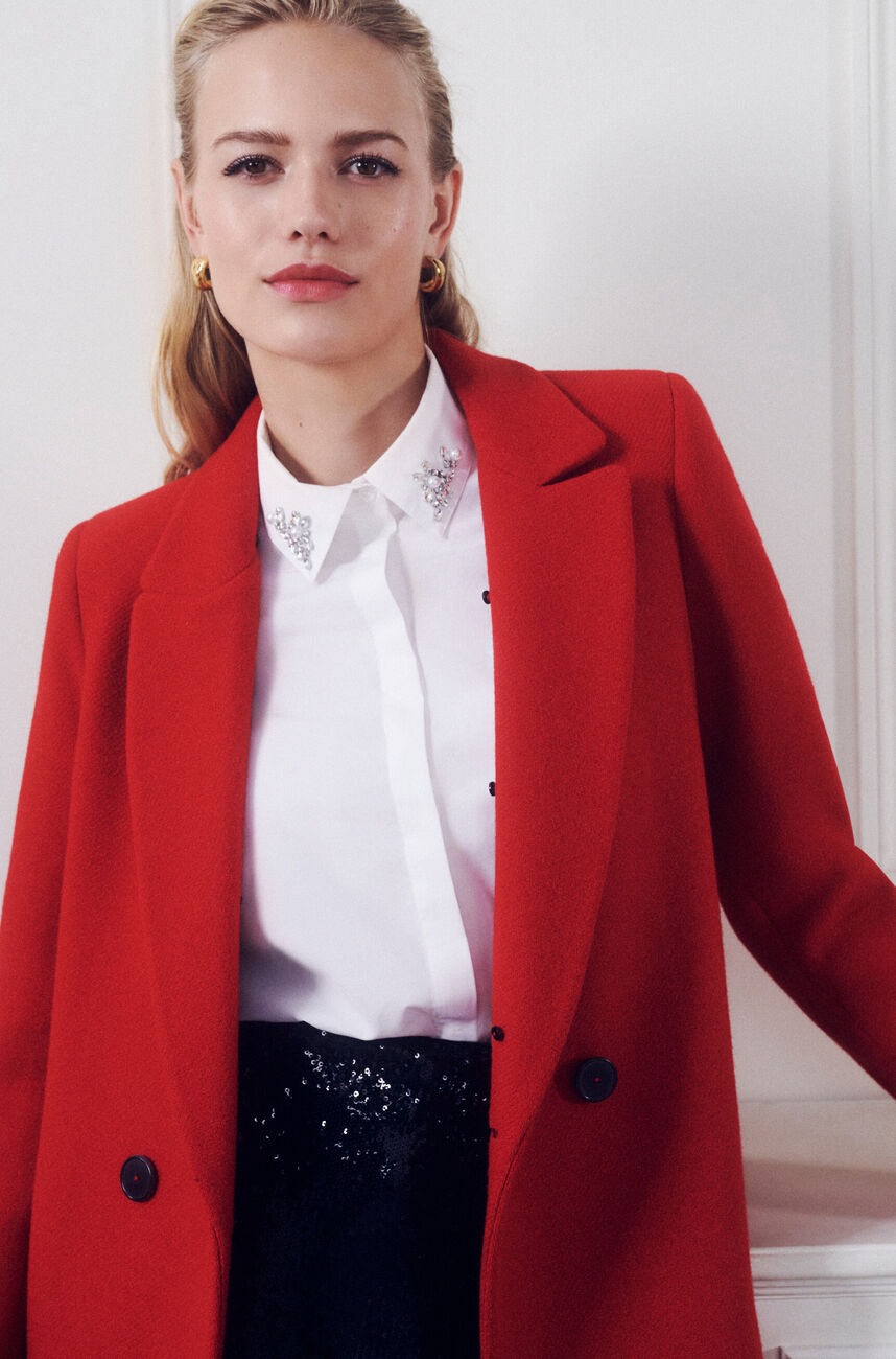 Manteau Gerard rouge femme