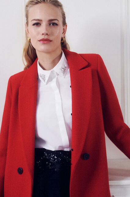 Manteau Gerard rouge femme