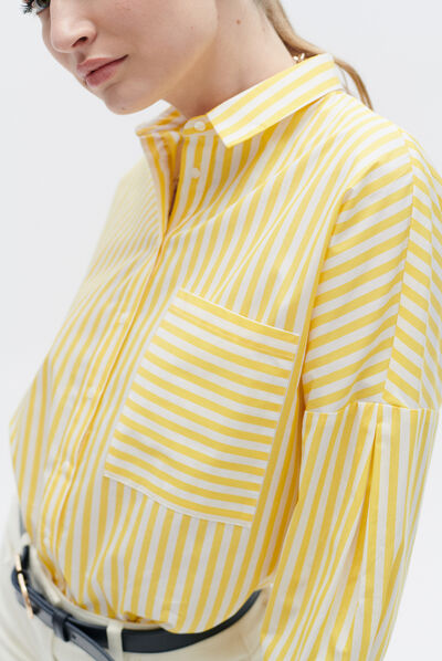 Camisa Claudine amarelo mulher