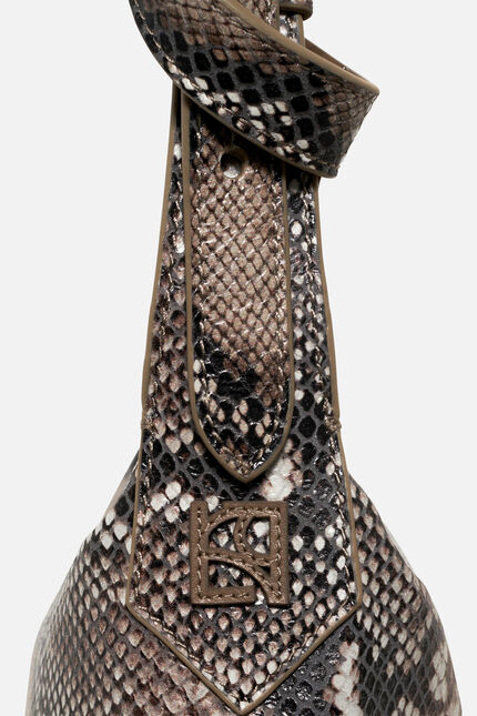 Borsa Soa in pelle naturale grigio talpa donna
