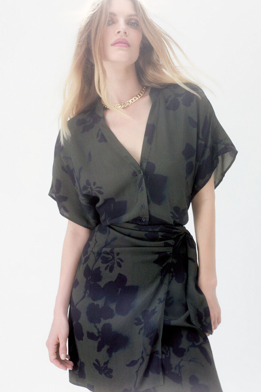Robe Rash vert kaki femme