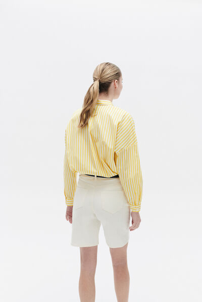 Camisa Claudine amarelo mulher