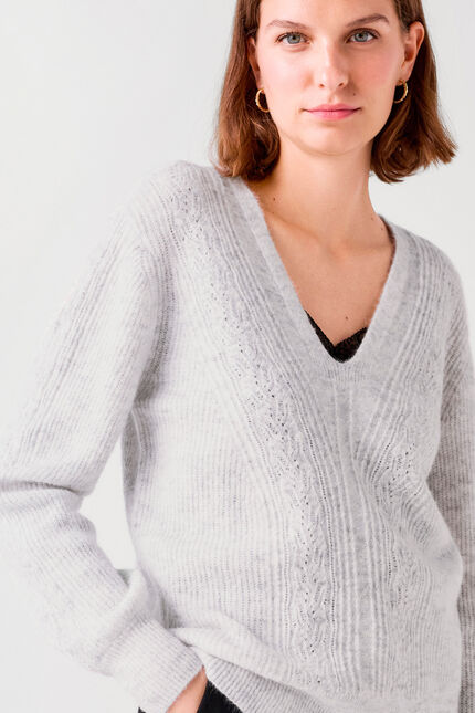 Pull Mpsencer gris clair femme