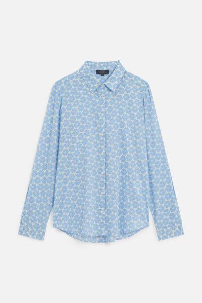 Camisa jessica1 azul céu mulher