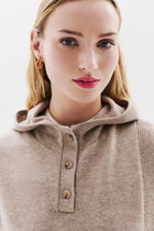 Yseo poncho light brown woman