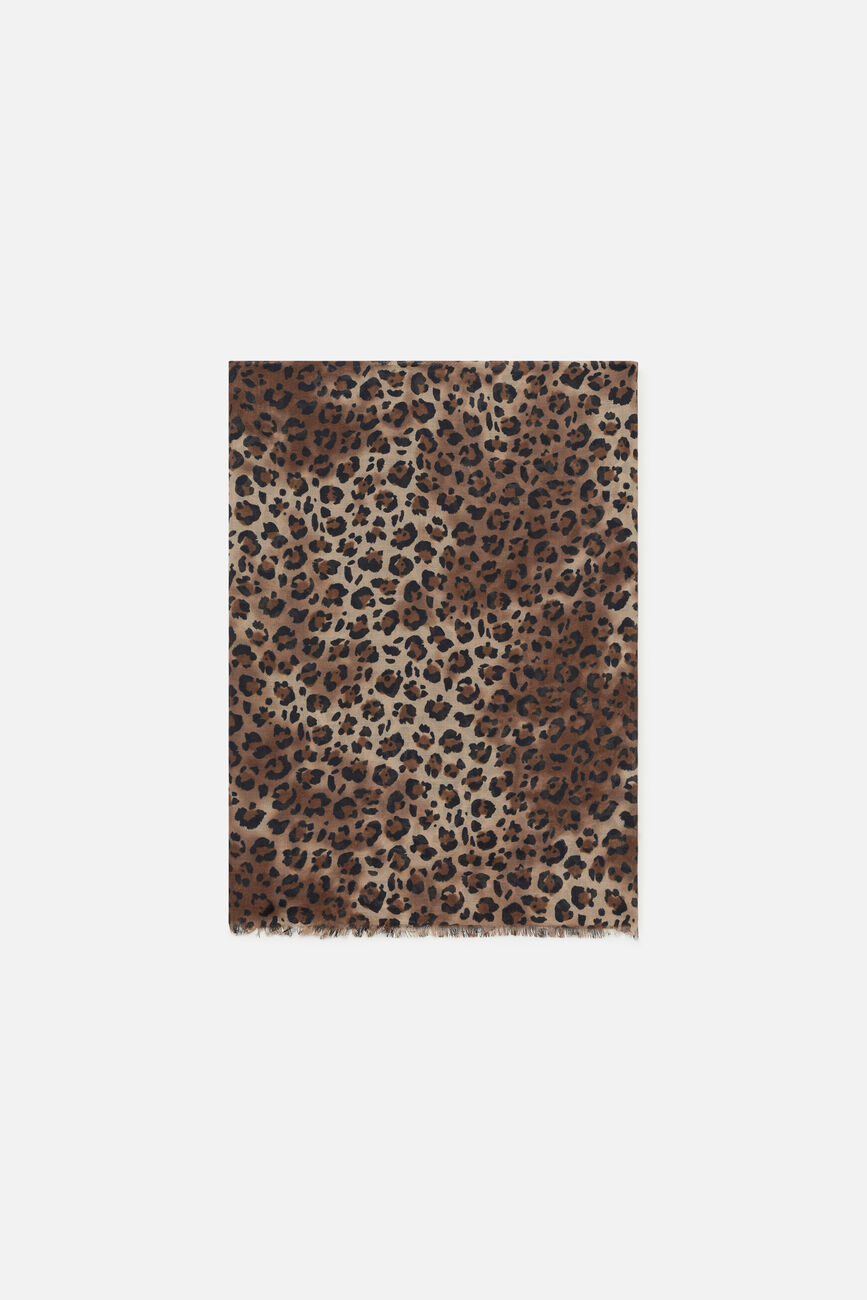 Foulard Leofaria marron femme