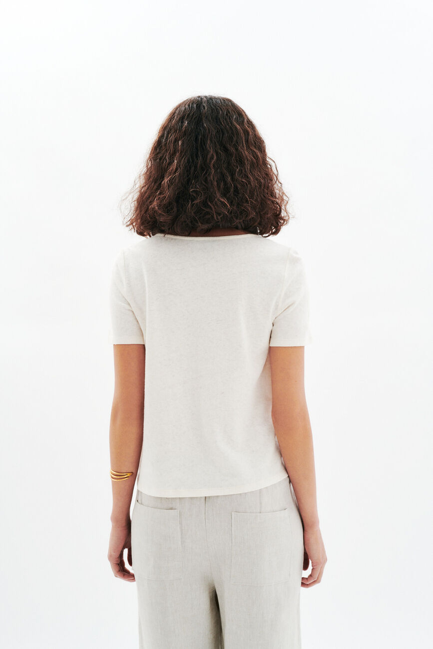 Maglietta Tvalentine ecru donna