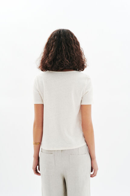 T-shirt Tvalentine ecru femme