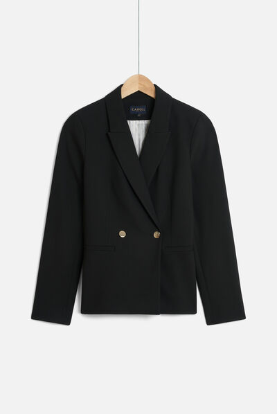 veste octavie double boutonnage noir femme
