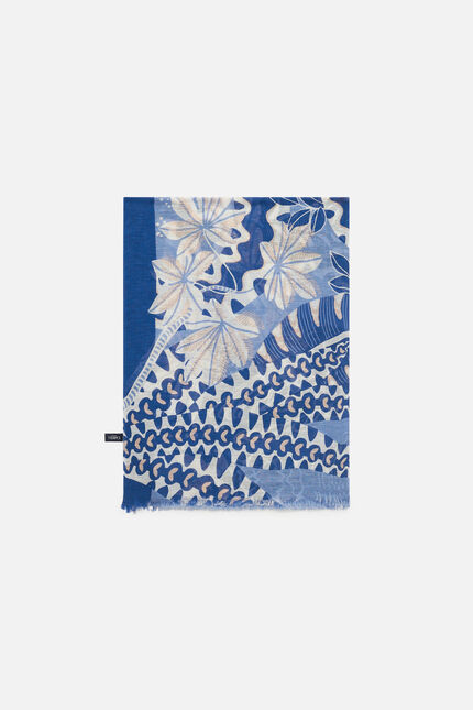 Foulard Lydie bleu gris femme