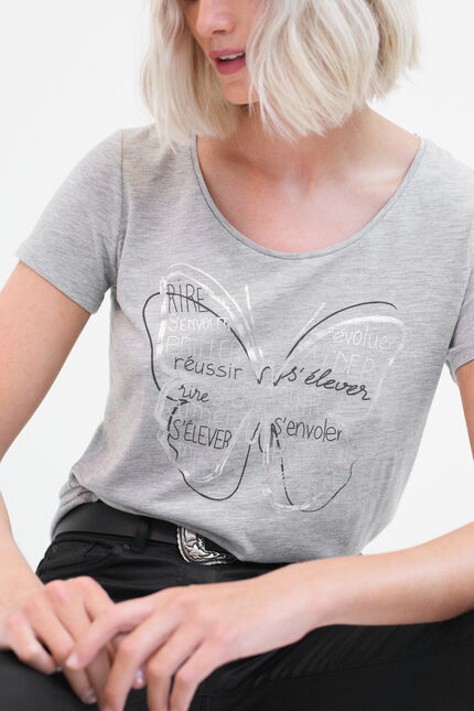 T-shirt Jamelia grigio donna