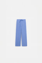 Pigment trousers 100% linen blue violet woman
