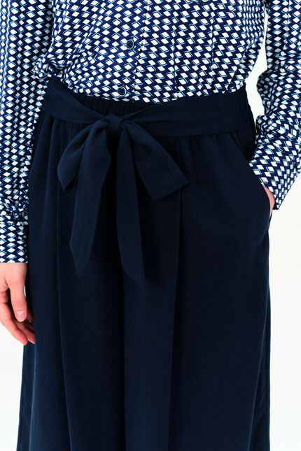 Pantalon phenriette bleu marine femme