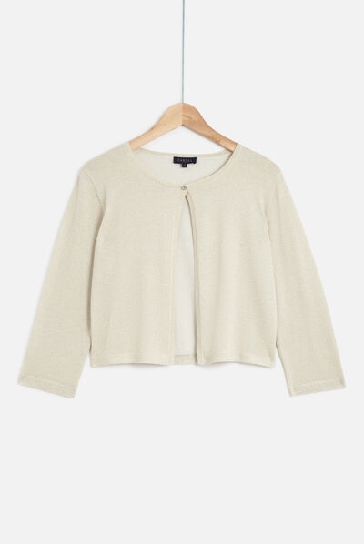 Boléro helena en coton Lurex couleur or femme