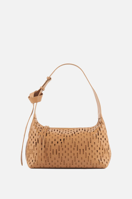 Sac Soalia en cuir taupe femme