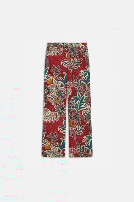 Pantalon patoche rouge fonce femme