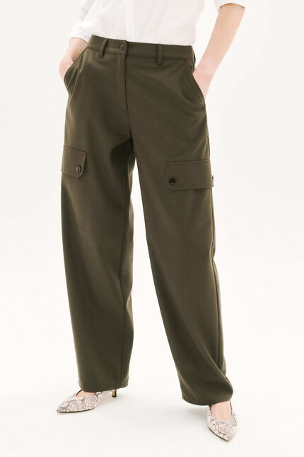 Pantalon Polaireville vert foncé femme
