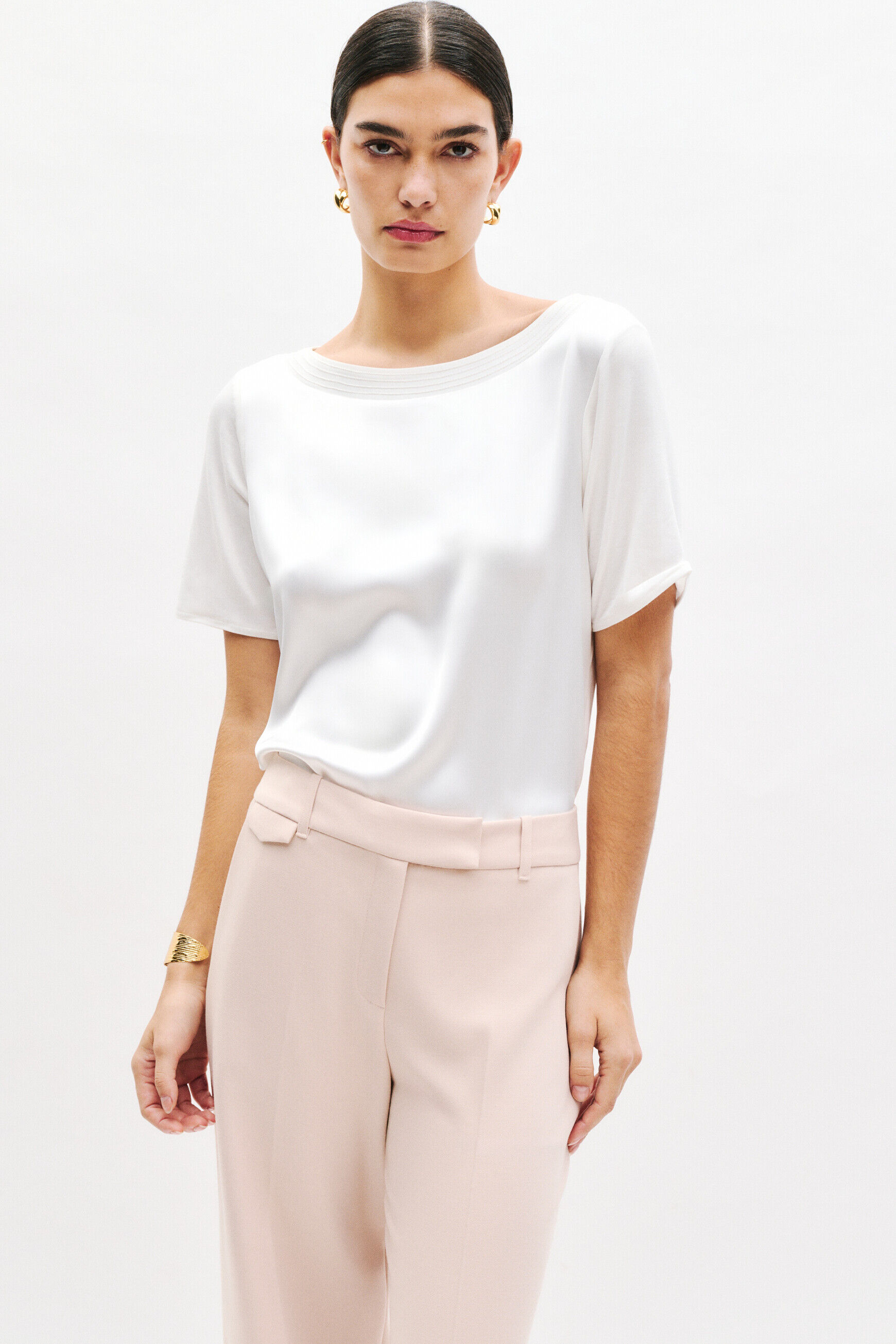 T-shirt trosi ivoire femme