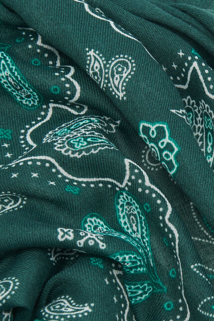 Foulard blue vert fonce femme