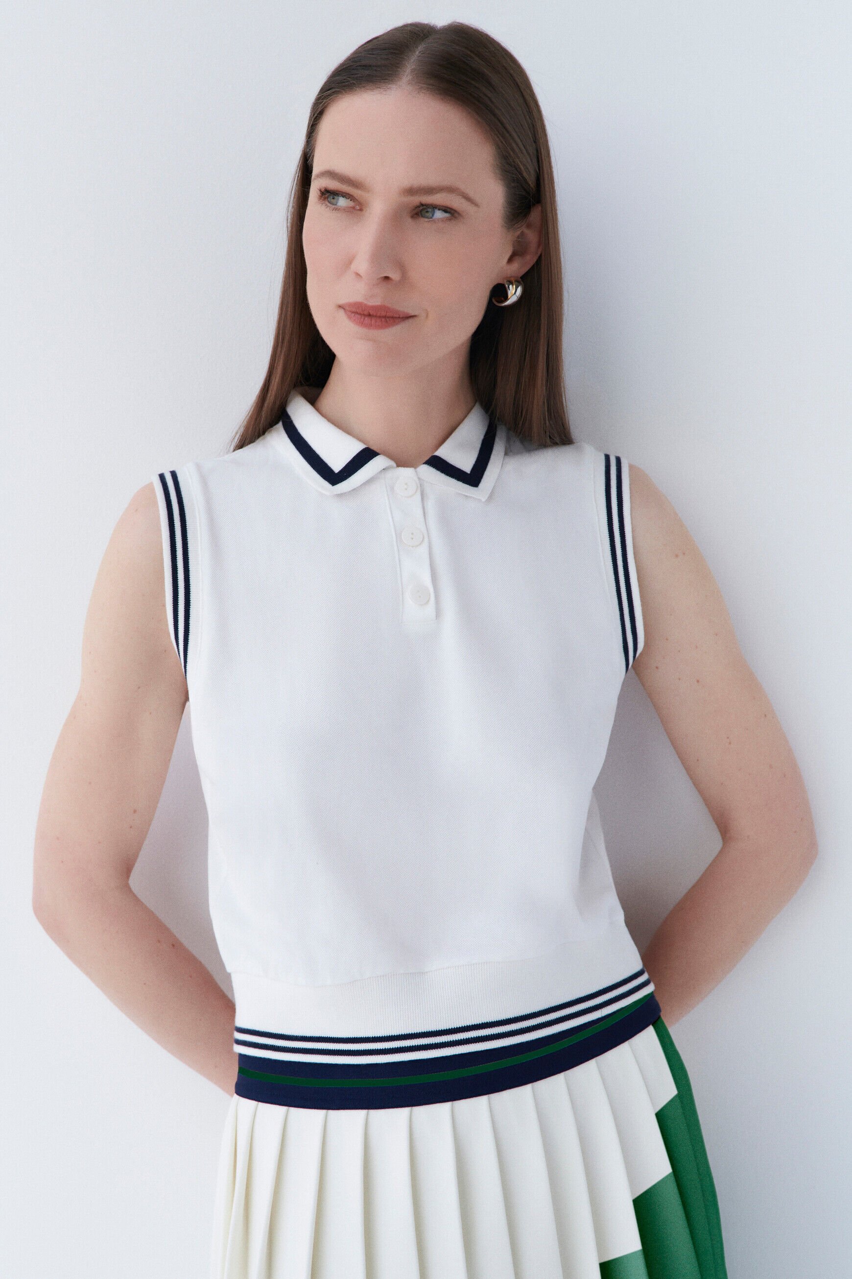 T-shirt tennis ivoire femme