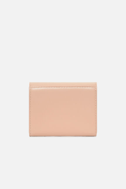 Porte-cartes sully en cuir naturel rose pastel femme