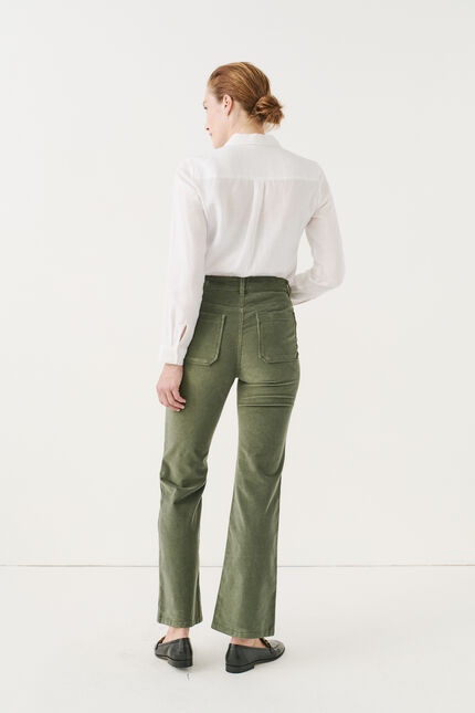 Broek Pelley khakigroen vrouw