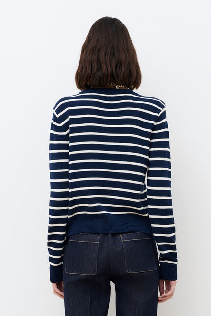 Pull Mrobin bleu marine femme