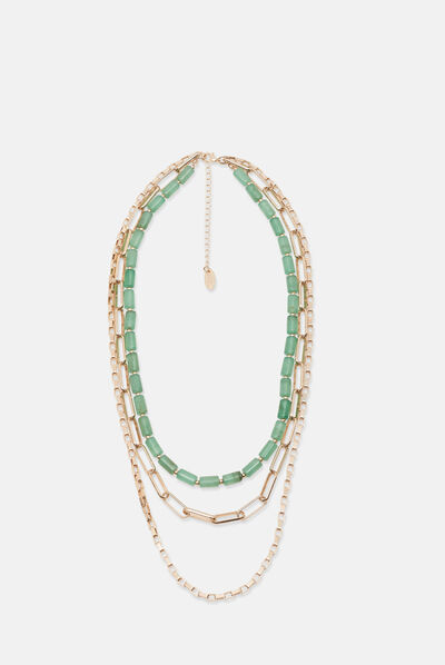 collier crista couleur or femme