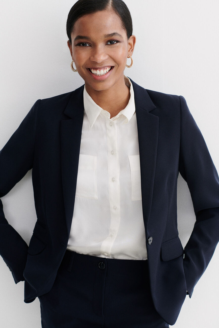 Blazer vantea bleu marine femme