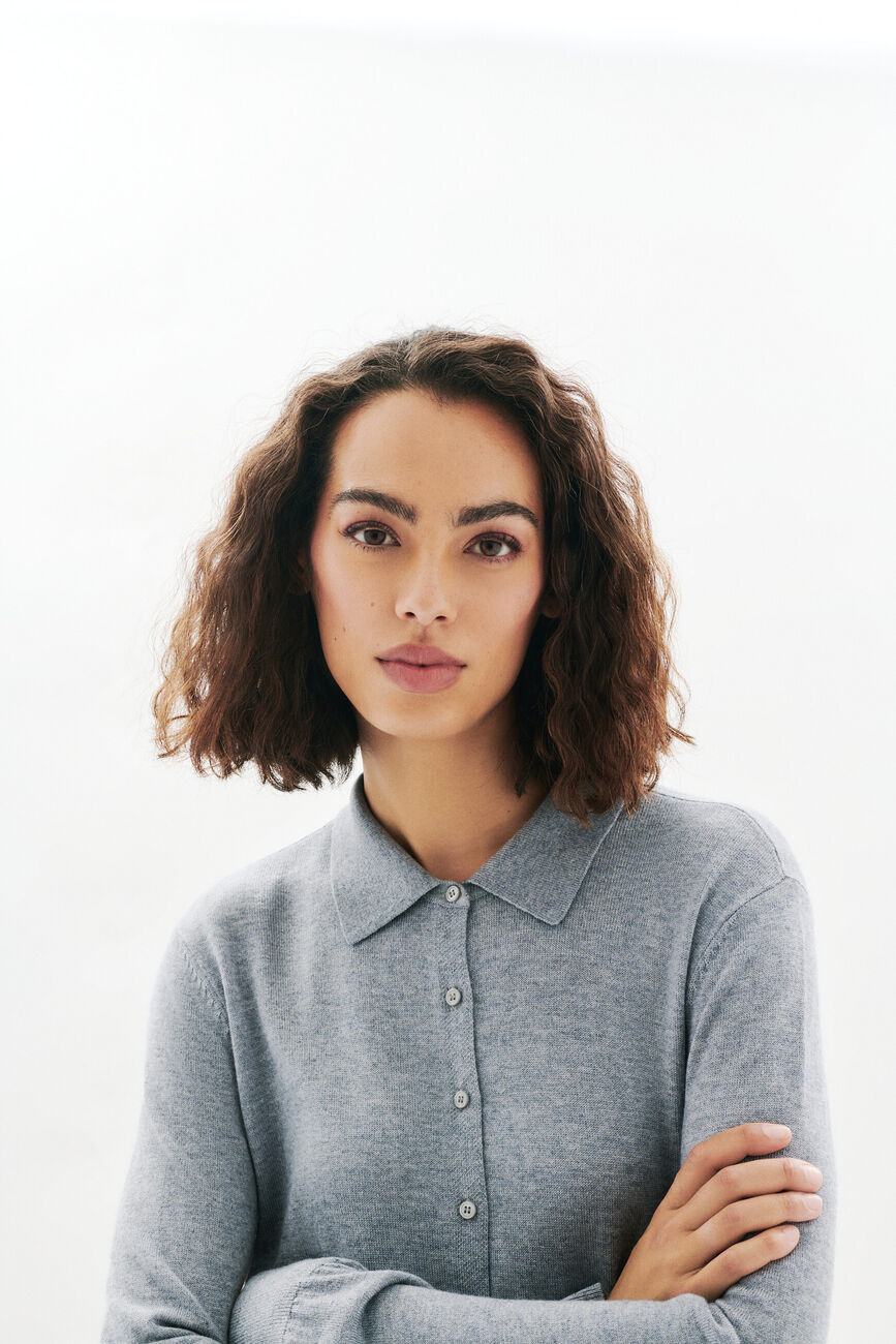 Malha Mpluton cinzento mulher