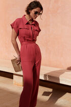 Carmen jumpsuit dark red woman