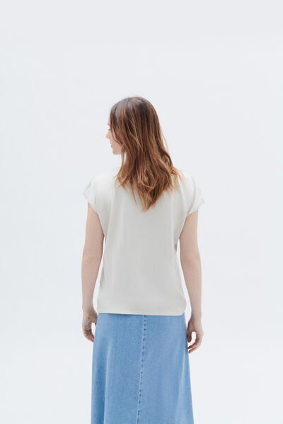 T-shirt tdelta ecru femme
