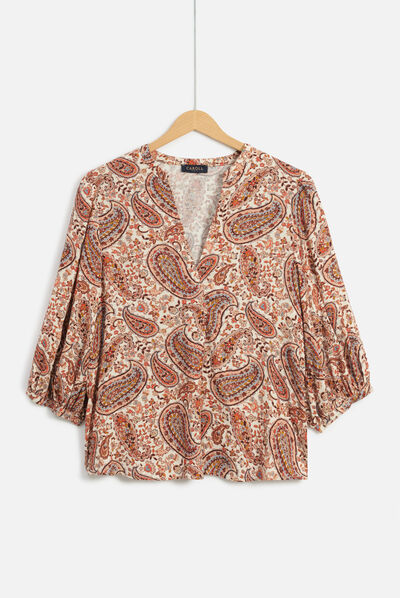 Blusa Cassy camel mulher