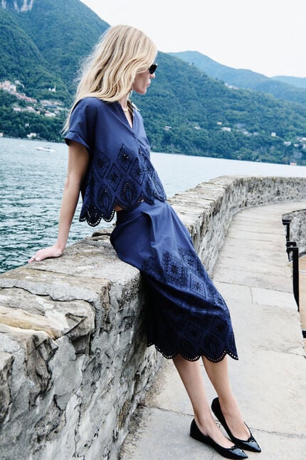 marineblauw vrouw