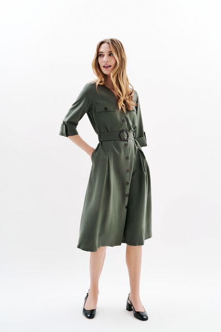 Robe Rsarah vert kaki femme