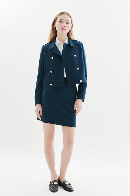 Jupe Jackie bleu canard femme