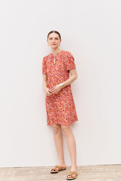 robe aurore orange femme