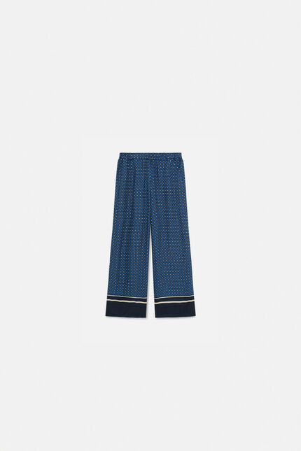 Pantalon pimeo bleu turquoise femme